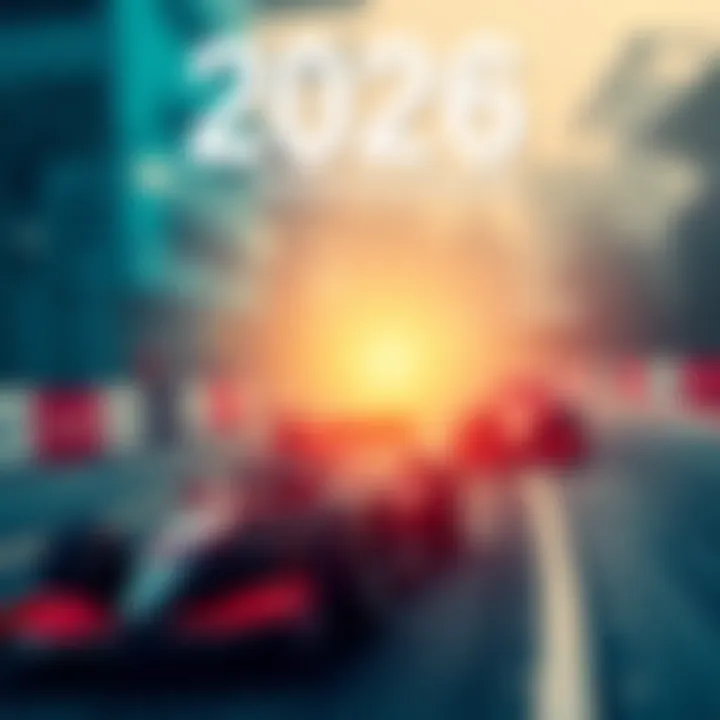 A wall calendar for 2026 featuring highlighted race dates and vibrant designs