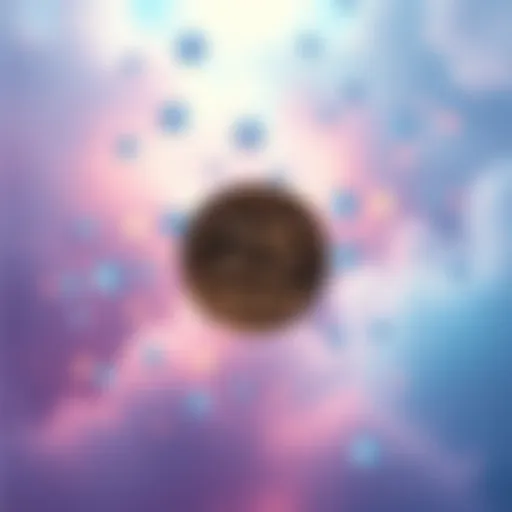A close-up of a 25 centavos coin resting on a colorful, dreamy background symbolizing new opportunities and dreams for 2025.