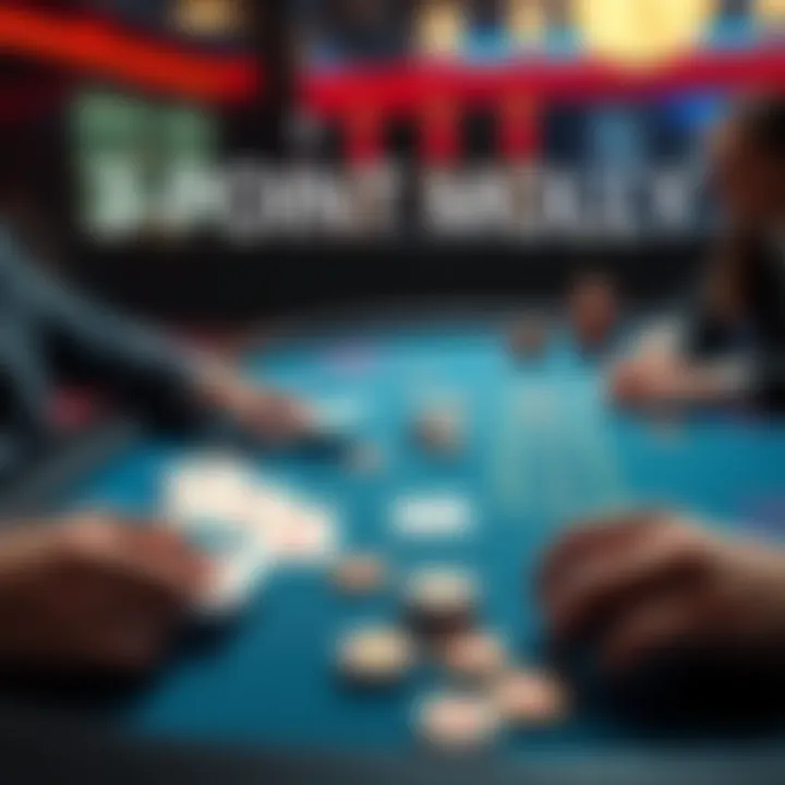 A person placing bets at a gambling table with cards and chips, illustrating the concept of 3-point molly in betting.