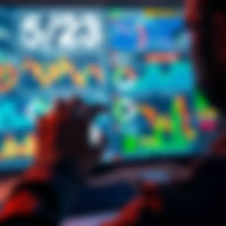 A person examining charts and graphs for financial strategies on a computer screen.