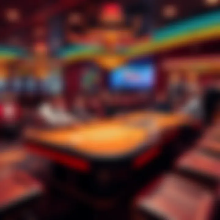 A $5 casino table with players placing bets in a Las Vegas casino