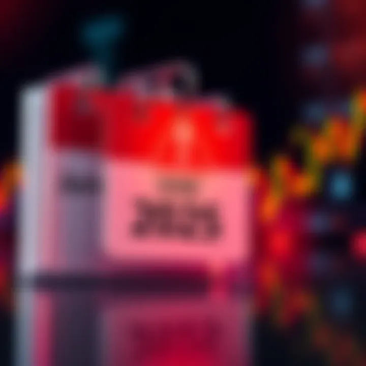 Graphic showing a calendar marked June 20, 2025, with an alert symbol and a stock chart indicating intense activity.