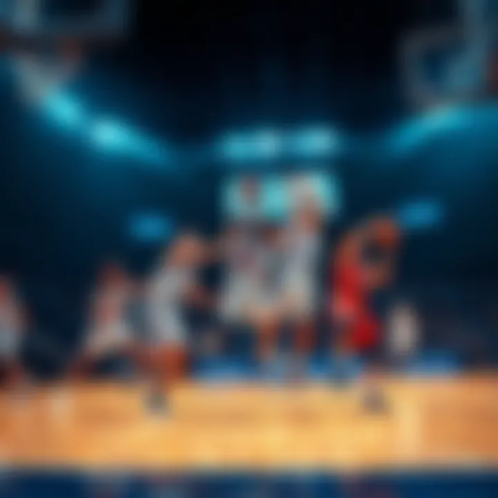 Players from FIU ML in action during the basketball game on July 1, showcasing key moments and teamwork.