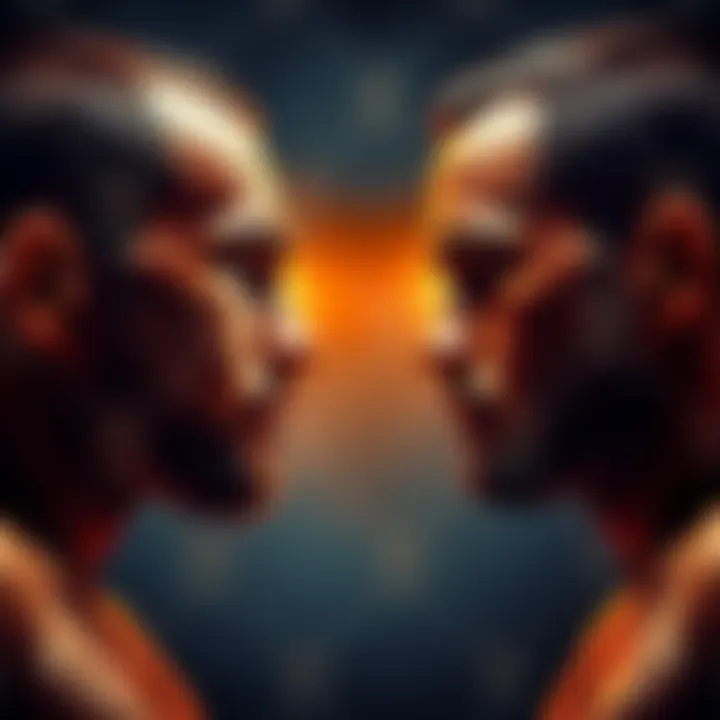 RDR and Caio Borralho in a tense stare down ahead of their UFC fight