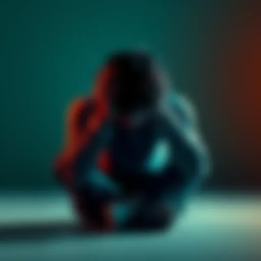 A person sitting alone with their head in their hands, reflecting deep sadness and despair.