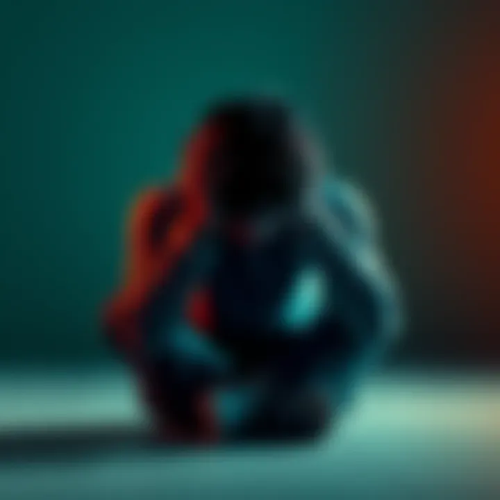 A person sitting alone with their head in their hands, reflecting deep sadness and despair.