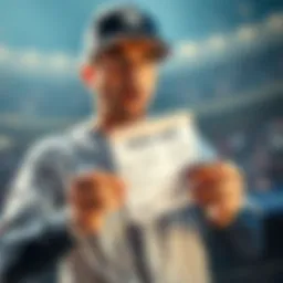 A frustrated bettor holding a sports betting slip showing a mistaken home run bet instead of a hit on Aaron Judge.