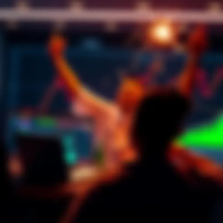 Achieving Success A person celebrating reaching a financial milestone with a laptop and charts in the background.