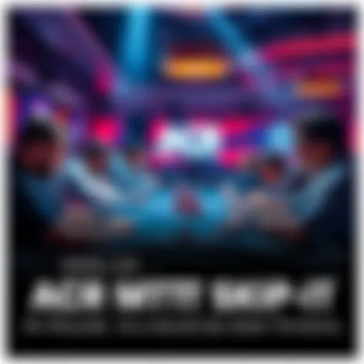 A poker tournament setting with players engaged in quick rounds, highlighting the ACR MTT SKIP IT format