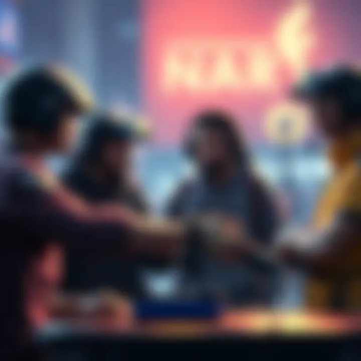 Group of gamers talking about the fast fold feature in action games