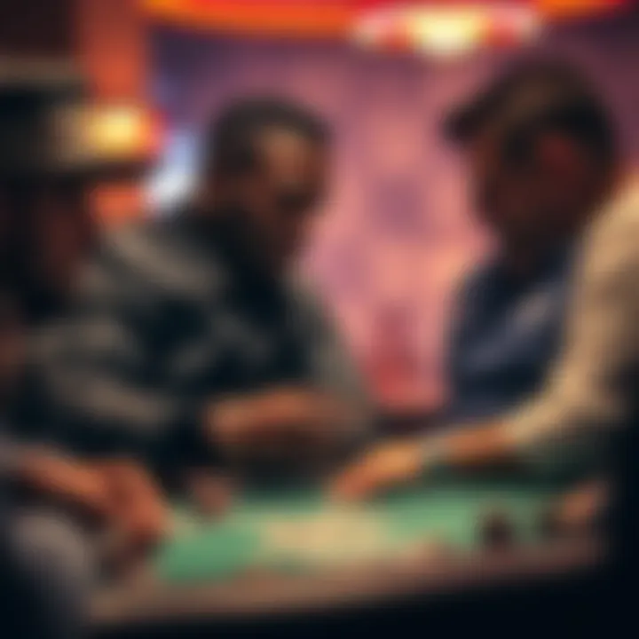 Adrian Peterson getting into a heated argument with another man at a poker table after a game