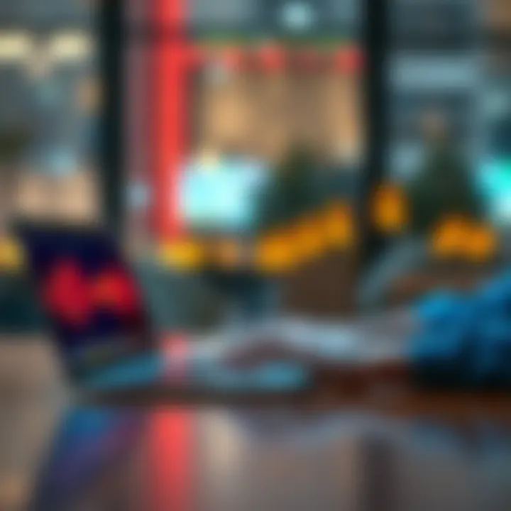 Person using a laptop to change their affiliate code for better earnings