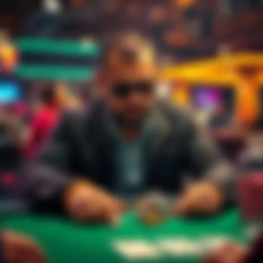 Alejandro Lococo, known as Papo MC, playing poker at a tournament, focused on his cards