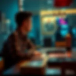 A person reflecting by a table with board games, exploring new activities instead of gambling.