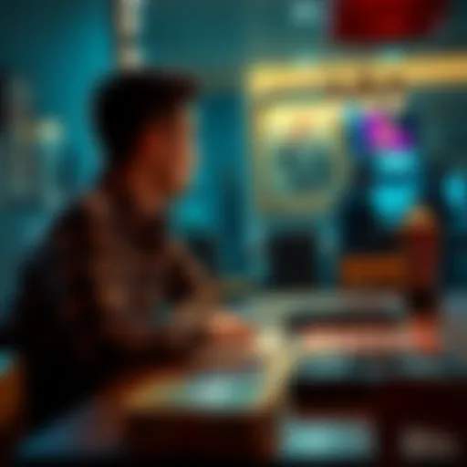 A person reflecting by a table with board games, exploring new activities instead of gambling.