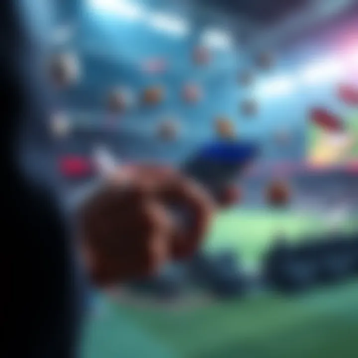 Alternatives to Betting Apps A person using a smartphone to check live betting odds, surrounded by sports icons.