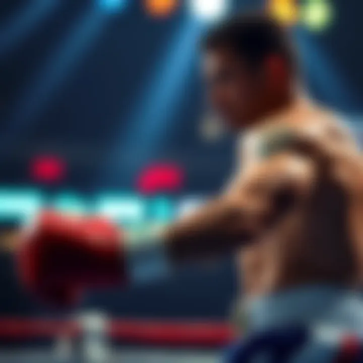 Alves competing in a boxing match, showing determination despite an injury