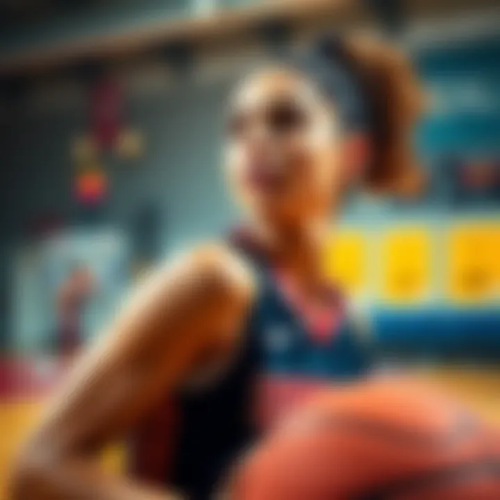 Alyssa Thomas looking determined while practicing basketball, showcasing her dedication to overcoming obstacles in 2025