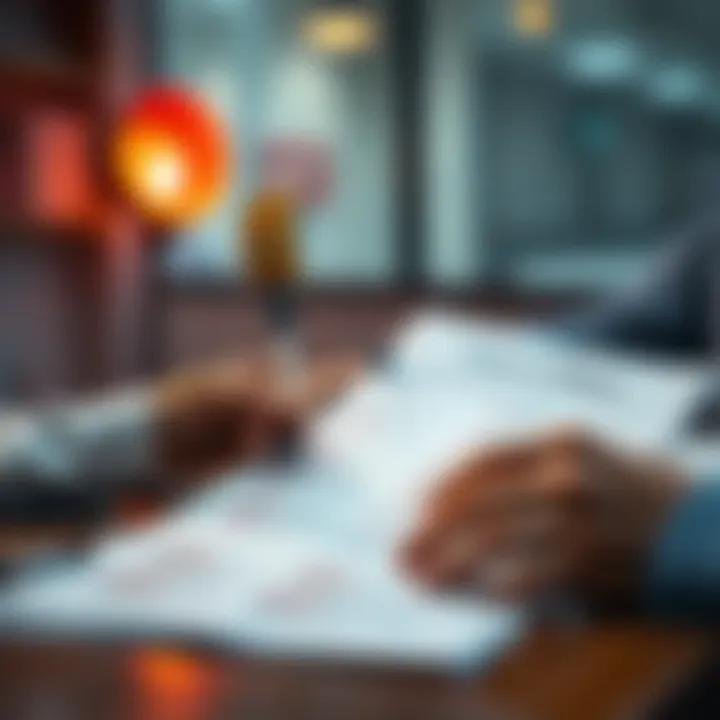 A person reviewing a checklist with highlighted errors and solutions on paper