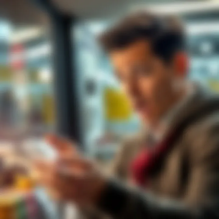 A person looking at a receipt with surprised expression, highlighting the hidden costs of daily transactions