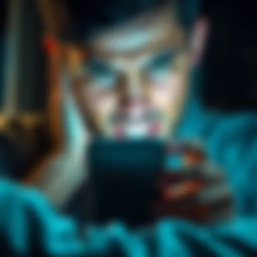 A frustrated person looking at their phone while deleting an app, expressing anger towards Ja'Marr.