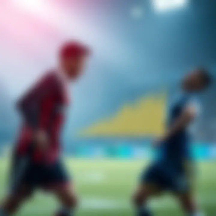 Graph showing player performance comparison between February and April