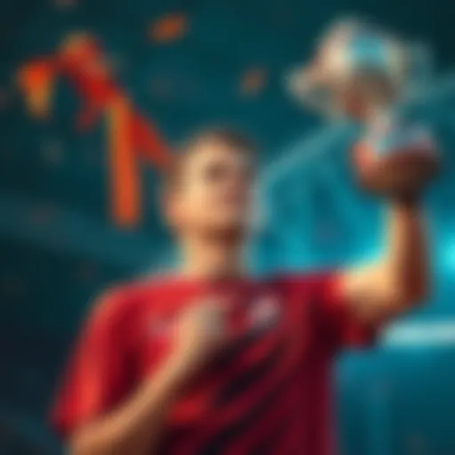 An athlete holding a trophy with a focused look, emphasizing discipline in sports betting after a recent win.