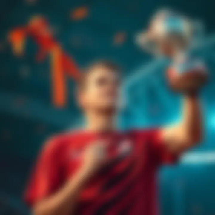 An athlete holding a trophy with a focused look, emphasizing discipline in sports betting after a recent win.