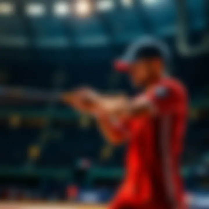 An athlete making a successful hit during a sports competition, showcasing focus and skill