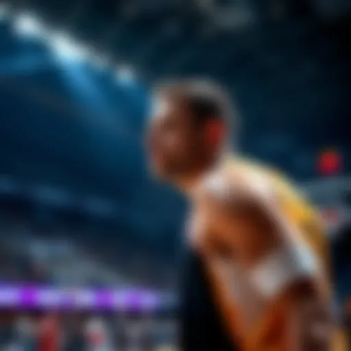 Austin Reaves on the court, focusing on the game with intensity.