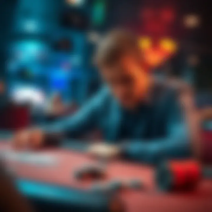 An Australian player looks frustrated at a poker table after losing winnings at Hellspin Casino