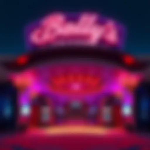 A view of Bally's Chicago casino entrance, showing bright lights and an inviting atmosphere without poker tables visible.