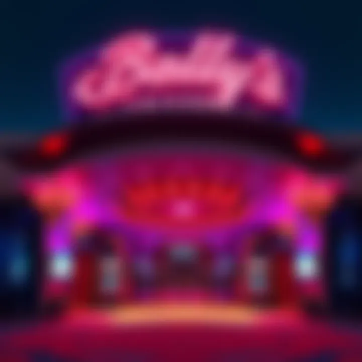 A view of Bally's Chicago casino entrance, showing bright lights and an inviting atmosphere without poker tables visible.