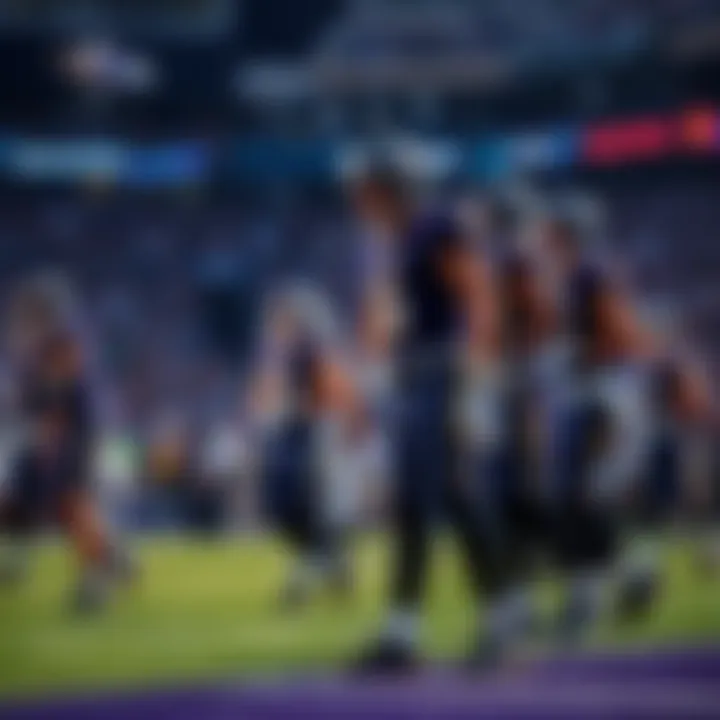 Baltimore Ravens players warming up before a game, showing their determination despite missing Lamar Jackson.