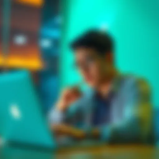 A person looking puzzled while checking online rewards and KYC processes on a laptop.