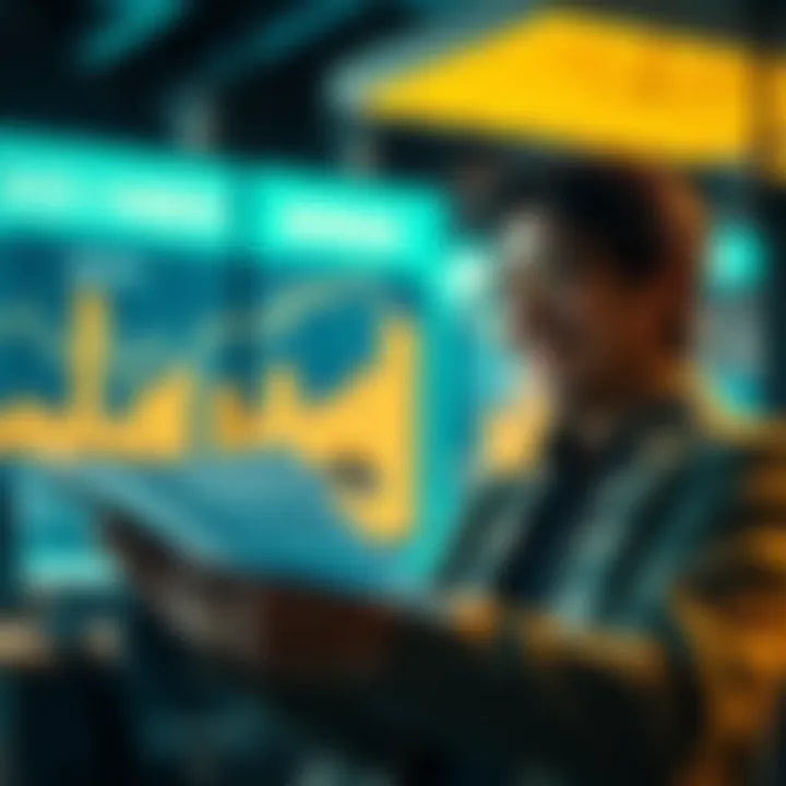 A person reviewing financial statements and feeling pleased with unexpected bank bonus earnings.