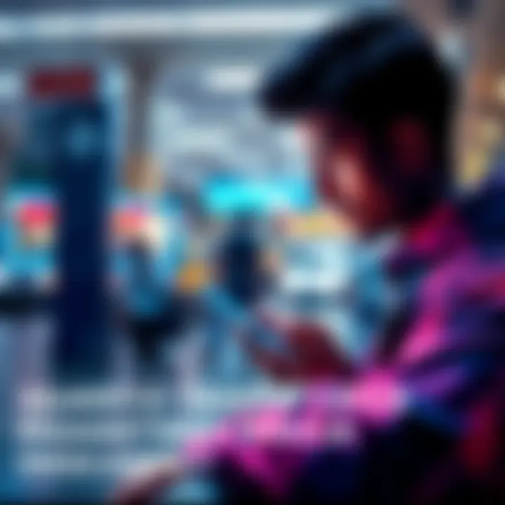 Bank transfer process A person checking their phone while waiting for a bank transfer notification