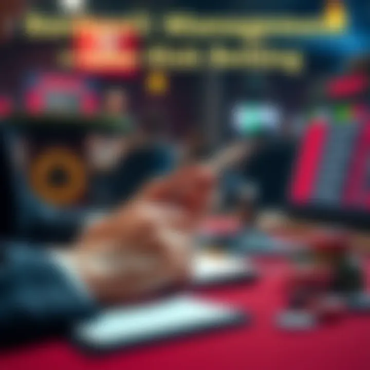 Bankroll Management in Low-Risk Betting A person reviewing their betting strategy with poker chips and a notepad, focusing on bankroll management