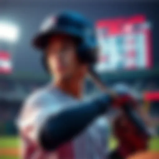Baseball Betting Tips A baseball player preparing for a game with betting odds displayed in the background