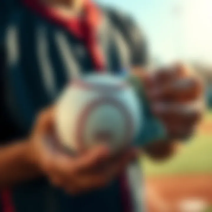 A person holding a baseball and cash, representing a successful bet during the baseball season