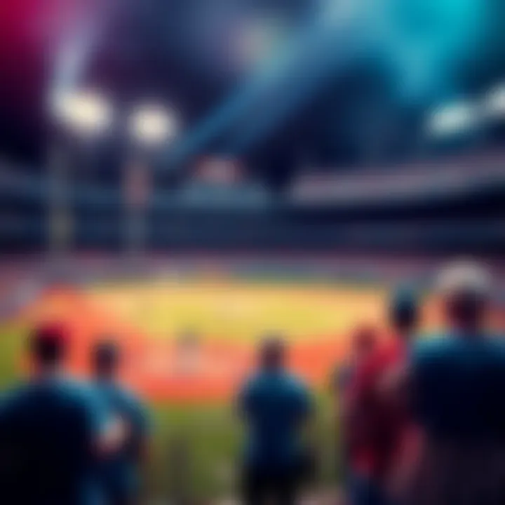 A baseball field with fans and betting slips, showcasing the discussion around betting restrictions in the sport.