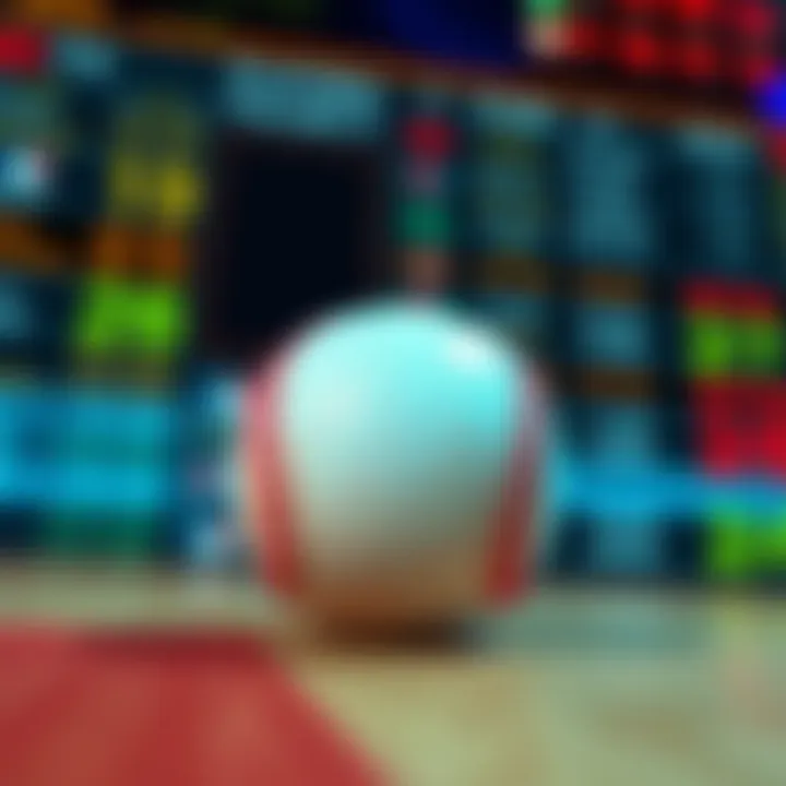 A close-up of a baseball with betting odds and player stats in the background, representing MLB betting for July 21, 2025.