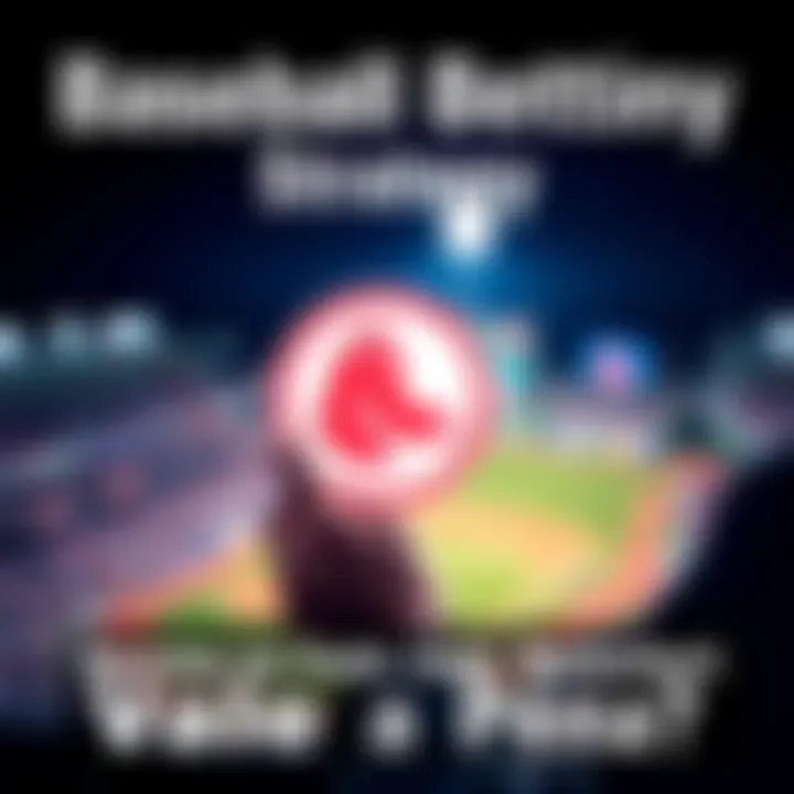 A person placing a bet on a baseball game with a focus on a Boston Red Sox logo in the background