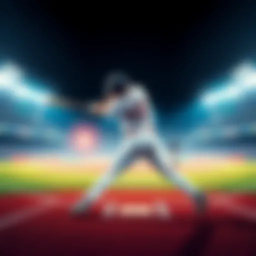 A baseball player swinging a bat at a pitch, with betting odds displayed in the background