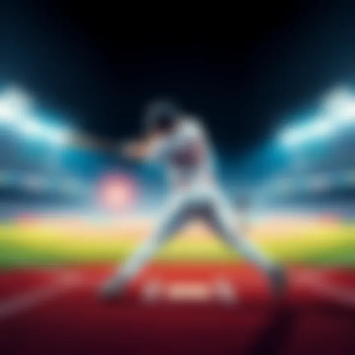 A baseball player swinging a bat at a pitch, with betting odds displayed in the background