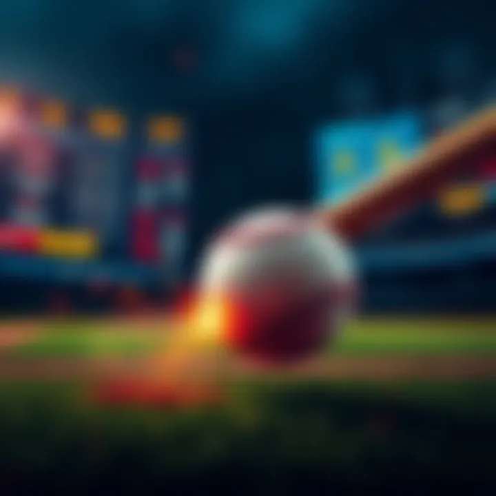 Baseball Betting Tips A baseball bat hitting a home run ball, with betting odds displayed in the background.