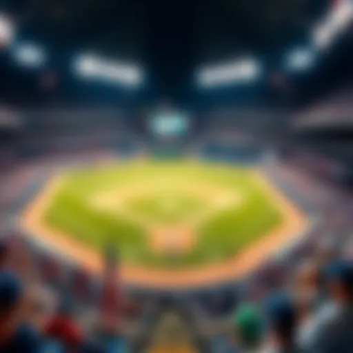 A packed baseball stadium with fans cheering, American flags waving, and a game in action on the field, showing the cultural significance of baseball in America in 2026.