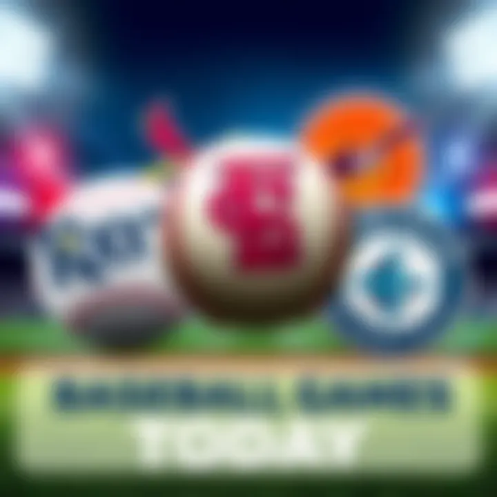 Three baseball games scheduled today with logos of the Rays, Cardinals, Twins, Orioles, Guardians, and Mariners