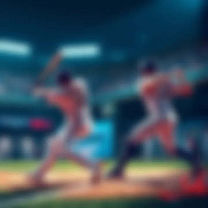 Players swinging bats during a baseball game aiming for home runs