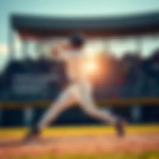 A baseball player swings a bat on a sunny field, showcasing the spirit of freedom in the sport.